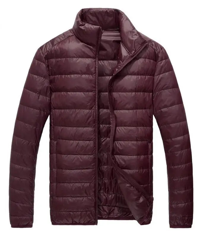 Royal Blue Hooded Parkas Men's Zipper Control Winter Jacket Fashion Hot Sale Jaqueta Plus Size S-5XL Lightweight Warm Coats