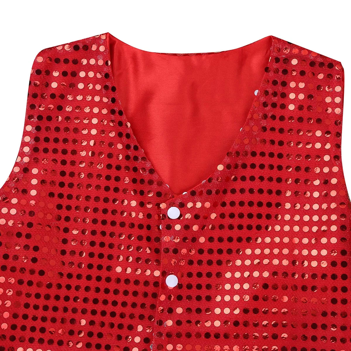 Kids Shiny Sequined Vest Jacket Hip-hop Jazz Stage Performance Dance Costumes Children Boys Choir Waistcoat Dancewear