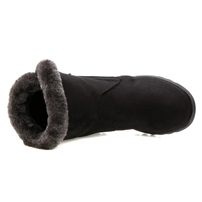 Woman Shoes Woman Winter Snow Boots Warm Ankle Boots Platform Rubber Female Boots Winter Snow Footwear Lady Low Heel Shoes