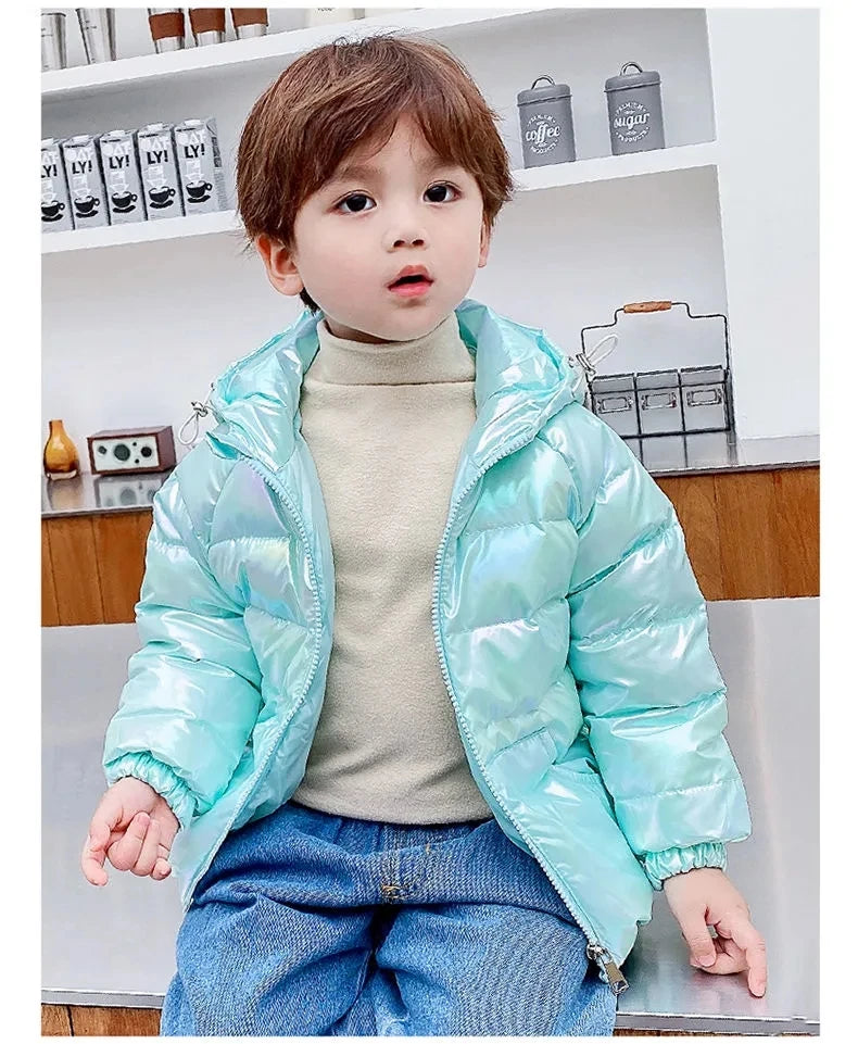 New colorful children's down jacket winter hooded outerwear boys and girls jackets baby autumn and winter coats