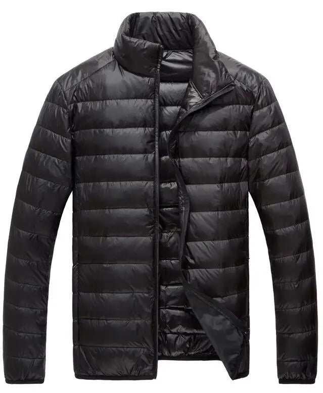 Royal Blue Hooded Parkas Men's Zipper Control Winter Jacket Fashion Hot Sale Jaqueta Plus Size S-5XL Lightweight Warm Coats