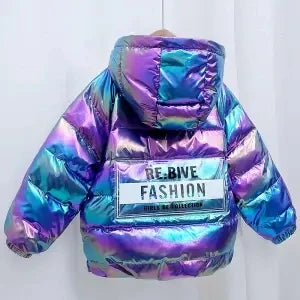 New colorful children's down jacket winter hooded outerwear boys and girls jackets baby autumn and winter coats
