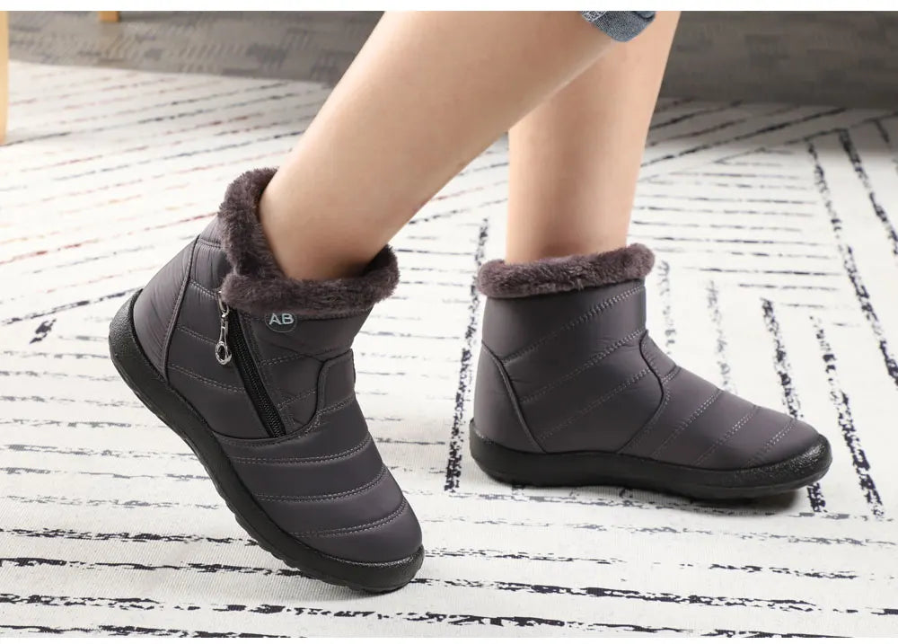 Winter Women Boots Waterproof Snow Boots For Winter Shoes Women Casual Lightweight Ankle Boots Warm Fur Winter Boots Botas Mujer