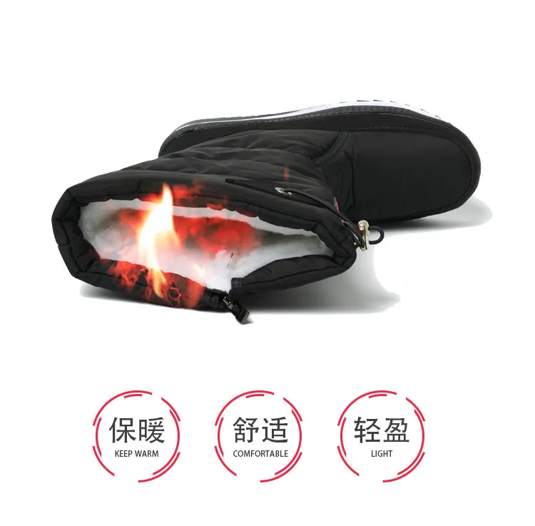 Women Winter Boots Platform Snow Boots Waterproof Non-slip Thick Plush Warm Mid-calf Boots for Women Winter Shoes