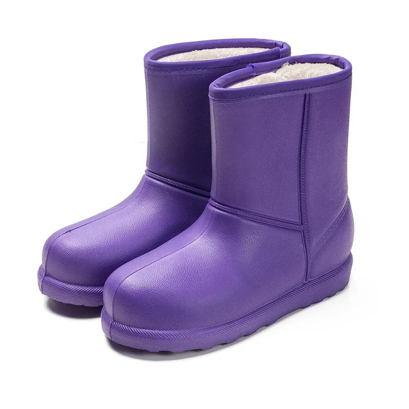 Botas de nieve nuevas para mujer, cálidas y de felpa, impermeables, de EVA, para invierno