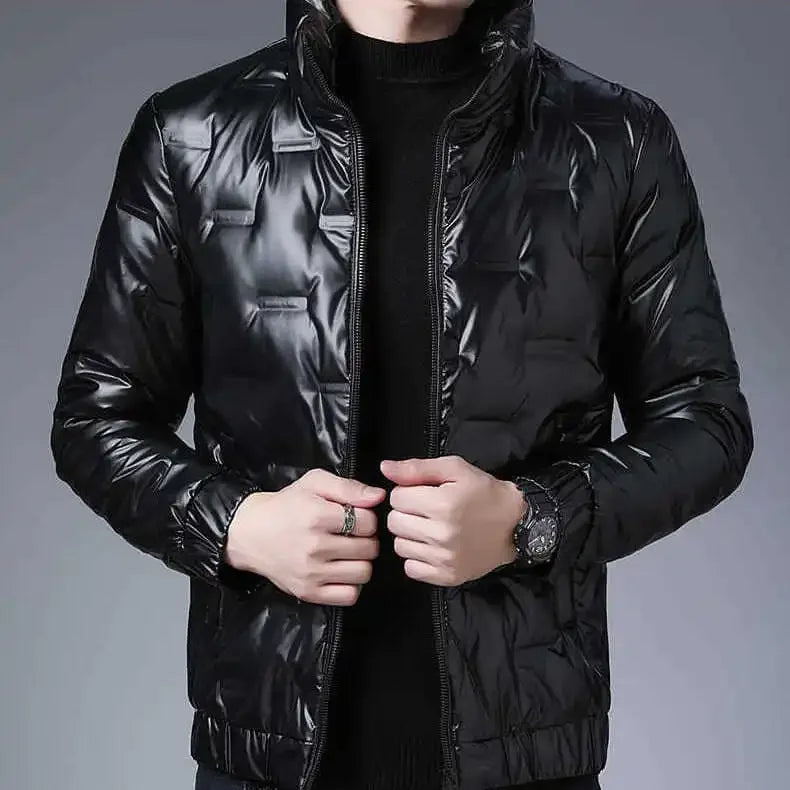 Trendy Men's Cropped Winter Jacket Lightweight Down Cotton Stand Collar Warm Casual Style Korean Version Thickened For Parkas