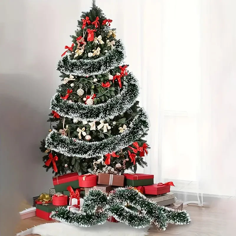 60/2m Christmas Green Cane Ribbons Garland Xmas Tree Ornaments Cane Ribbon Wreath Hanging Pendents DIY Home Party Decor Supplies