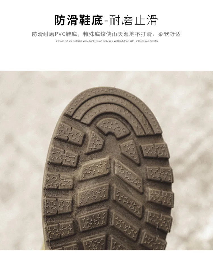 Nouvelles bottes montantes tendance pour hommes, confortables et décontractées, idéales pour l'extérieur, la jungle et l'alpinisme. Bottes à plateforme larges.