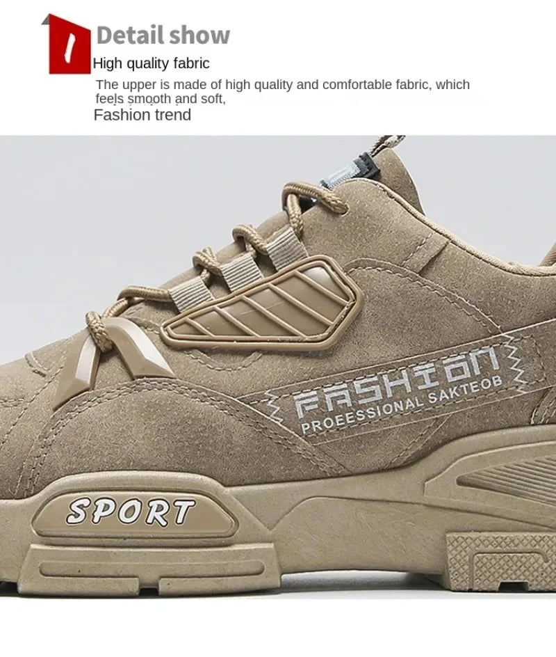 Zapatillas altas de plataforma para hombre - Botines de invierno con cordones, antideslizantes y cómodos, ideales para el trabajo. Tallas 39-44.