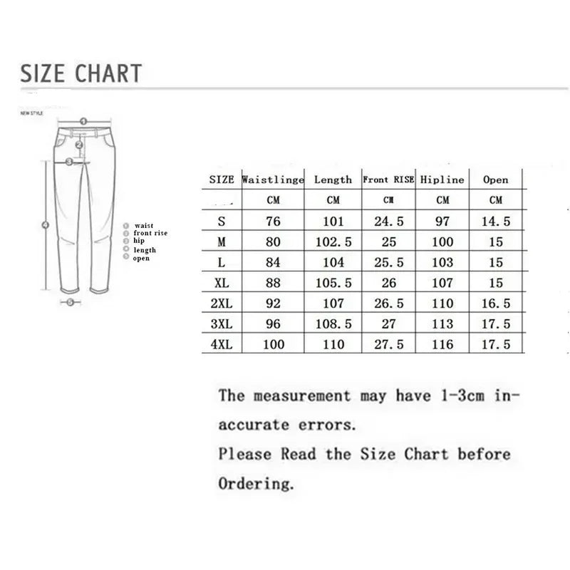 Street Elastic Jeans Men Denim Cargo Pants Wash Solid Color Multi Pockets Casual Mid Waist Trousers Slim Fit Daily Wear Joggers