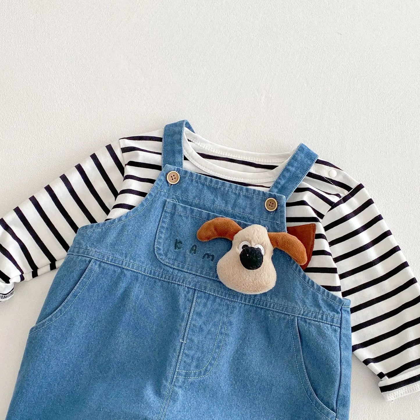 Cartoon Overalls for Boys 0-6 Years - Spring Collection, Soft Denim Jeans - Korean Baby Fashion