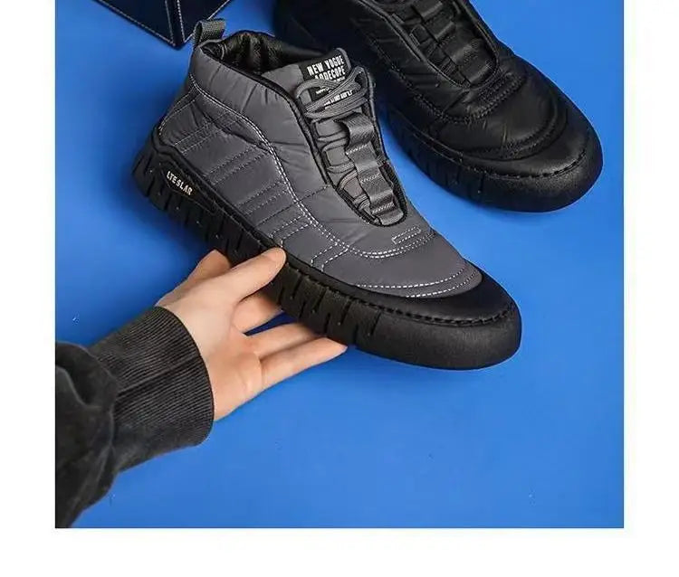 Winter Cotton Shoes Men's New Cotton Boots Outdoor Cold Resistant Men's Shoes Anti Slip Snow Boots Thick Warm Casual Shoes