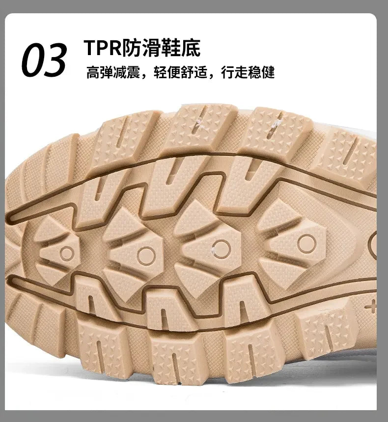 Winter Women's Waterproof High Heel Boots Strap Up Flat Heel Boots Warm Snow Shoes, Plush Outdoor Fashion Casual Boots