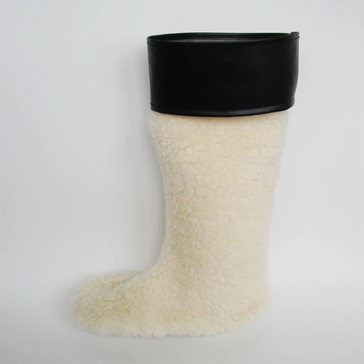 Bottes de pluie surdimensionnées pour hommes, montantes jusqu'aux genoux, avec doublure polaire, revêtement en coton et semelle intérieure chaude en coton.