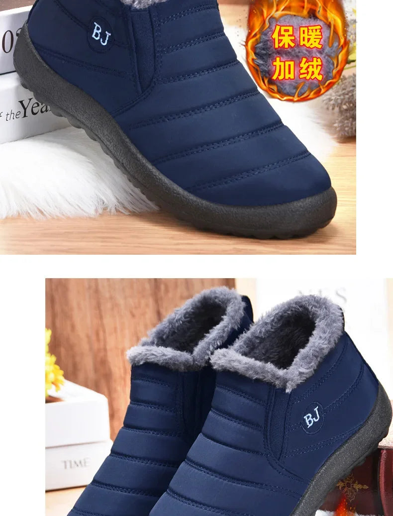 Women Boots Slip On Winter Boots Trend  Winter Shoes For Women Booties Short Waterproof Snow Fur Boots Ankle Bota Feminina 2024