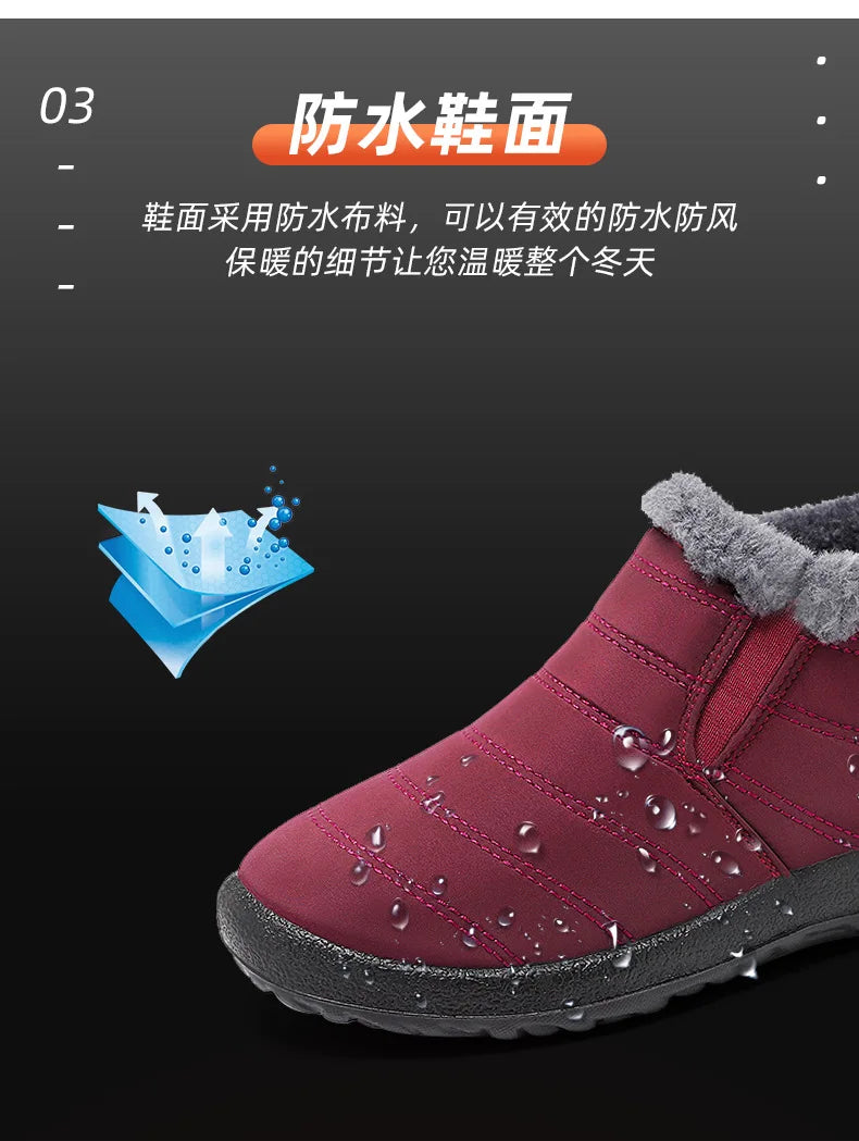 Botas de invierno de algodón para hombre, botas de nieve de plataforma suaves con forro de piel cálida, botines de invierno para hombre, zapatillas deportivas de invierno para hombre, zapatos casuales para hombre