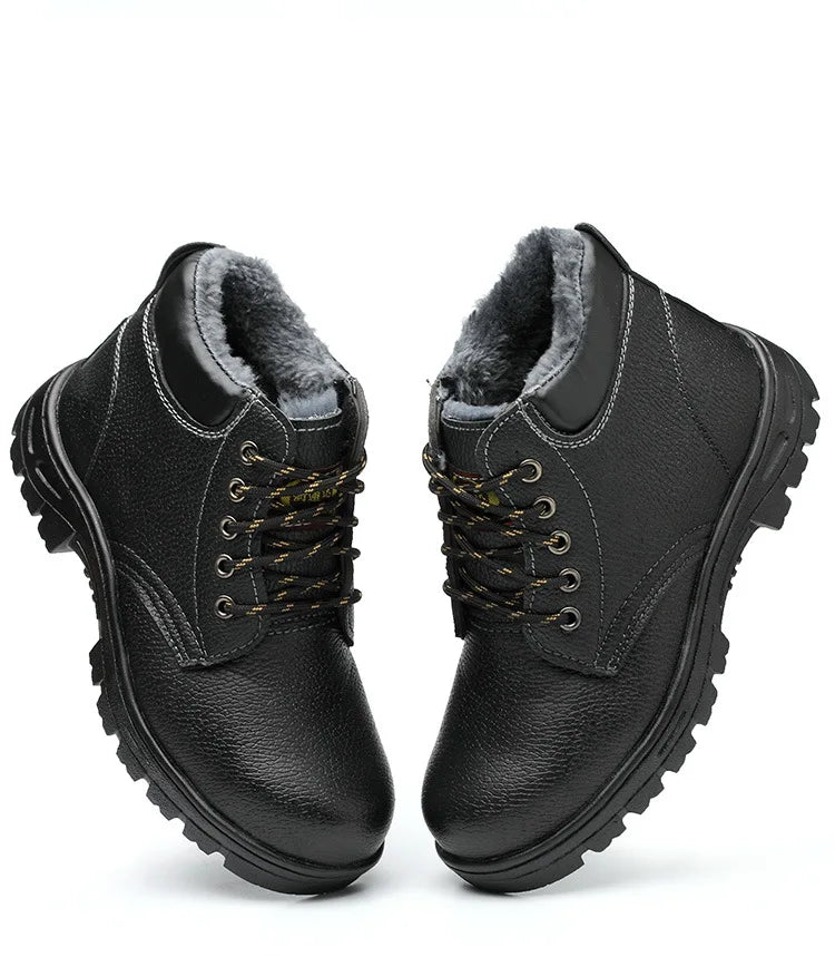 Botas de seguridad para hombre, indestructibles, con puntera de acero, impermeables, resistentes al desgaste y a los impactos.