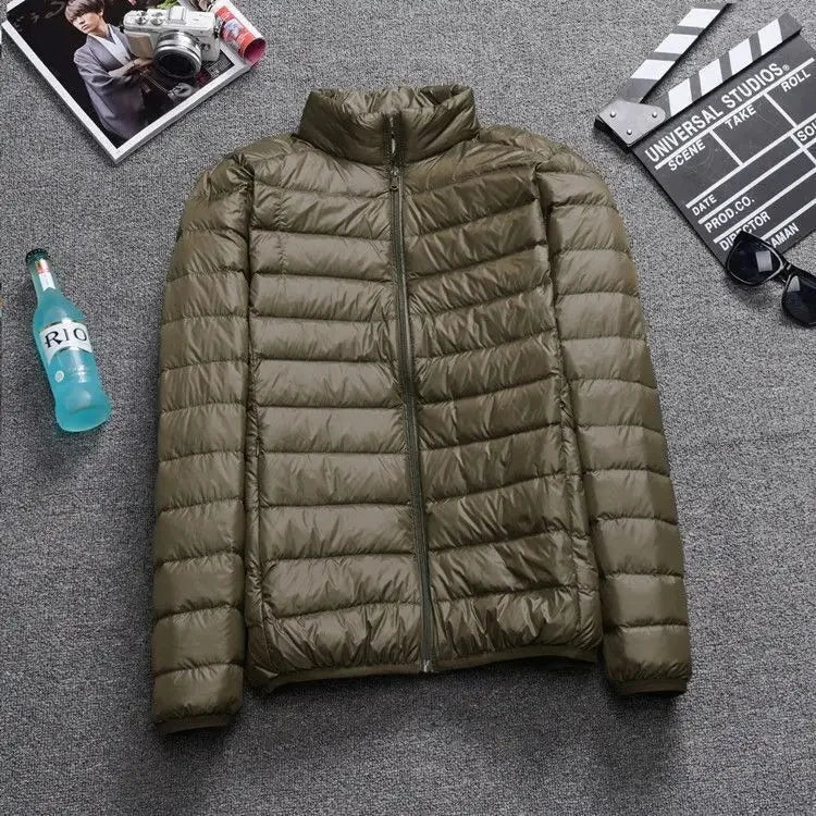 Autumn/Winter Men's Cotton Coat Plus Size Cropped Lightweight Cotton-Padded Workwear Thickened Mid-Youth Padded Jacket Winter Ja
