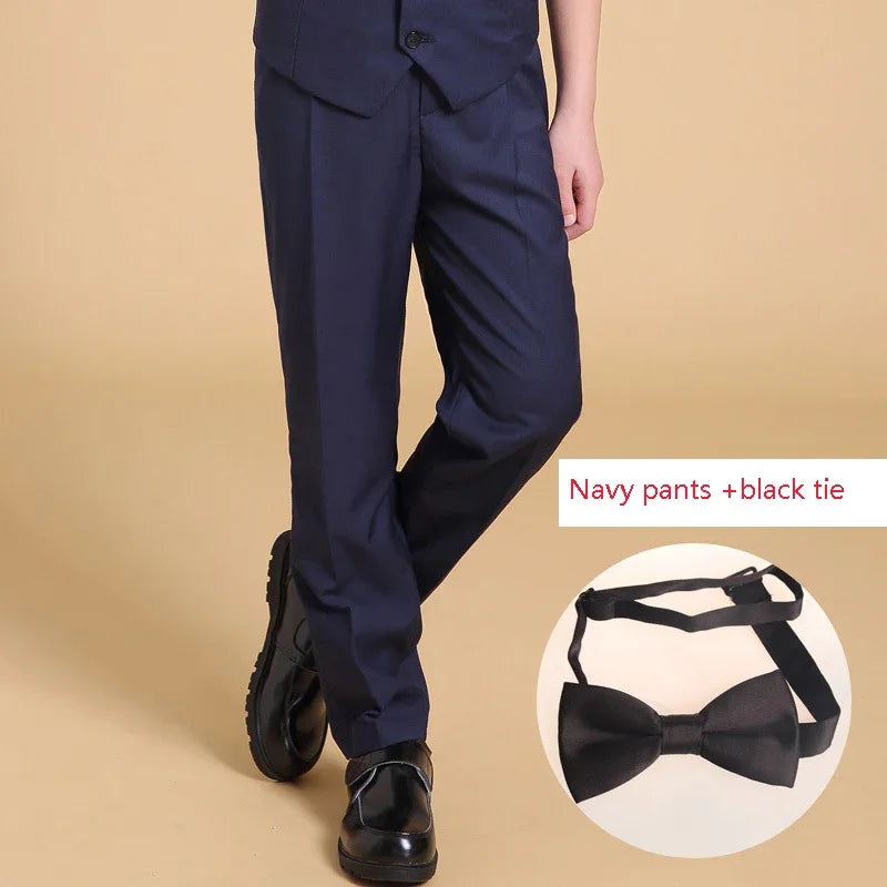 Pantalones para niños y niñas, pantalones escolares negros, ropa deportiva, uniformes para bebés y niños, pantalones largos de estilo preppy.