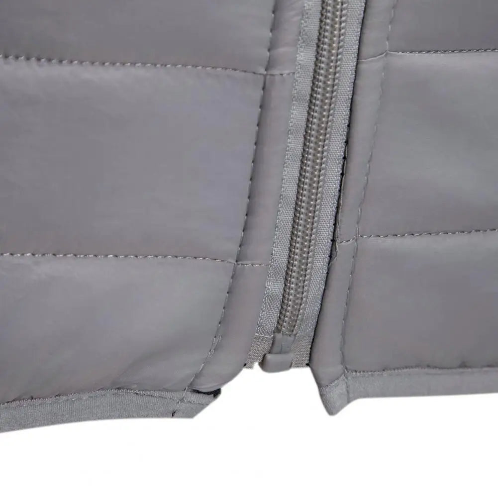 Winter Men Coat Hooded Cotton Padded Warm Windproof Parka Cotton-padded Zipper Closure Lightweight Male Down Coat Sports Clothes