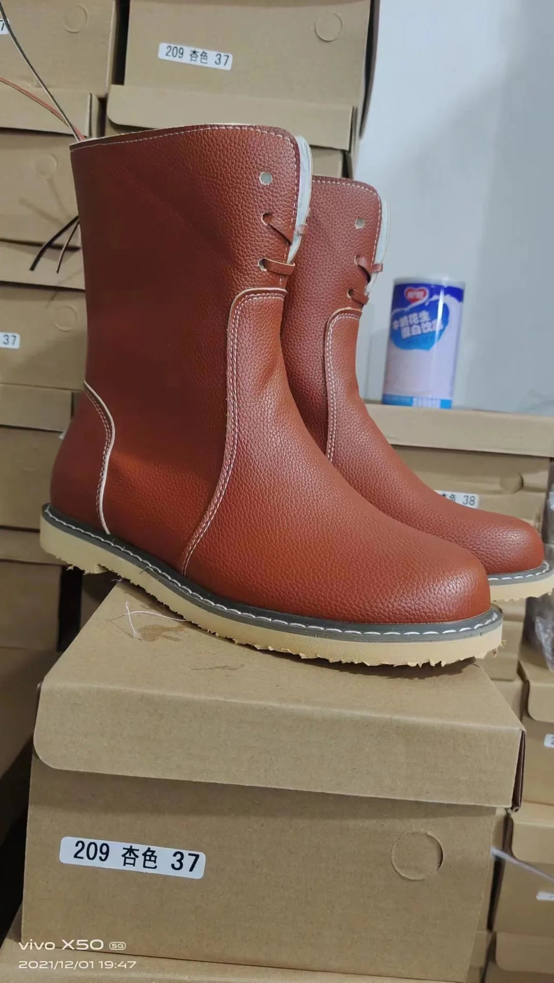 Women's Winter Boots New PU Leather Women Boots Comfortable Flat Fleece Warm Shoes Women's Ankle Boots Female Footwear