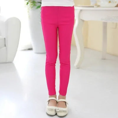 1pcs Spring Summer Girl Pencil Pants Elastic Thin Baby Legging Slim Fit Children's Leggings Autumn Kids Imitation Jeans Trousers