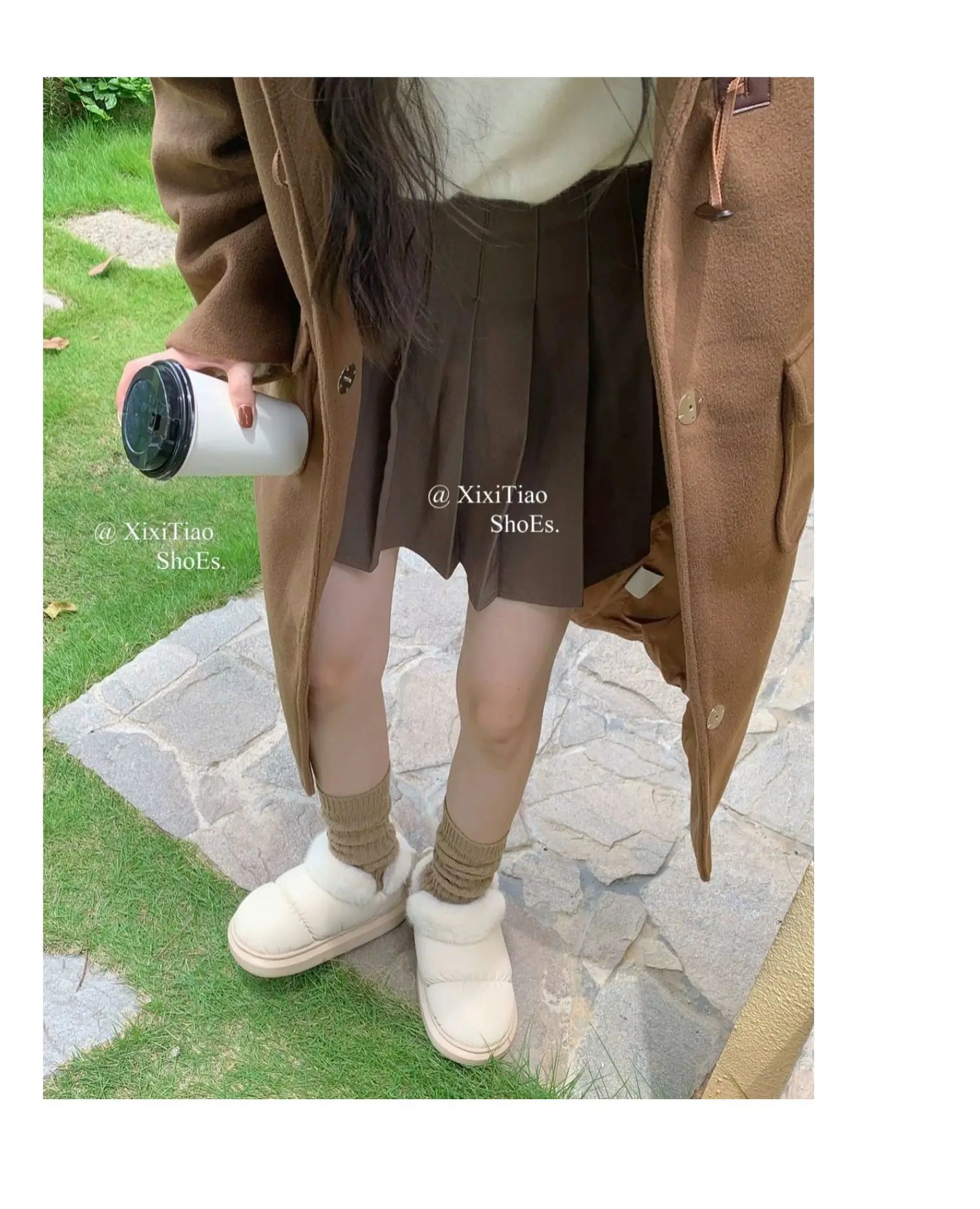 Bow Knot Short Ankle Snow Boots Women Winter Plush And Thick Insulation Waterproof PU Cotton Household Shoes Home Slipper Women