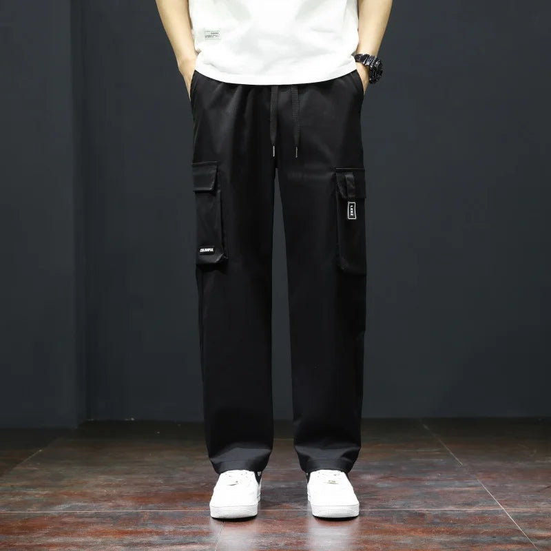 Youth Fashion Trend High-quality Outdoor Sports Leisure Workwear Long Pants Comfortable Breathable Leg Tied Straight Leg Pants