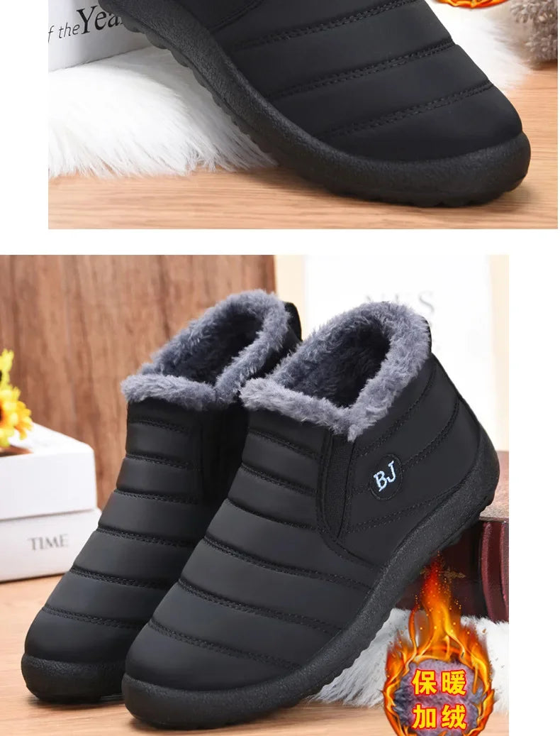 Women Boots Slip On Winter Boots Trend  Winter Shoes For Women Booties Short Waterproof Snow Fur Boots Ankle Bota Feminina 2024