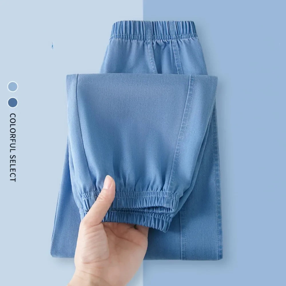Pantalones vaqueros finos antimosquitos para niños y niñas, pantalones largos para primavera y verano