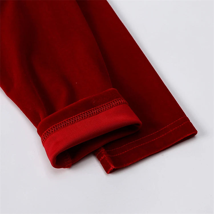 Christmas Baby Boy Girl Red Pajamas Sets For New Year Velvet Kids Family Match Pyjamas Bathrobe Outfits Children Pjs Homewear