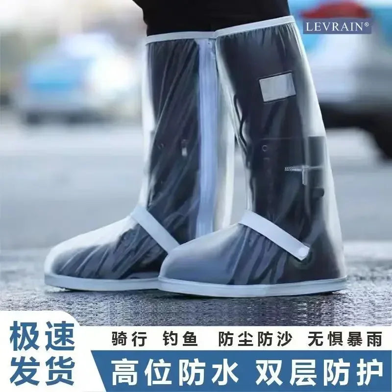 Calzado impermeable y resistente al desgaste para exteriores, botas de ciclismo de caña alta, antideslizantes, con refuerzo grueso y resistentes a la arena, para hombre y mujer.