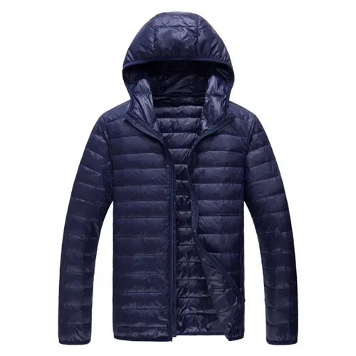 2024 Fall And Winter New Collar Lightweith Warm Down Jacket Royal Blue Black Gray Green Male Down-Filled Coat  Large Size Does N