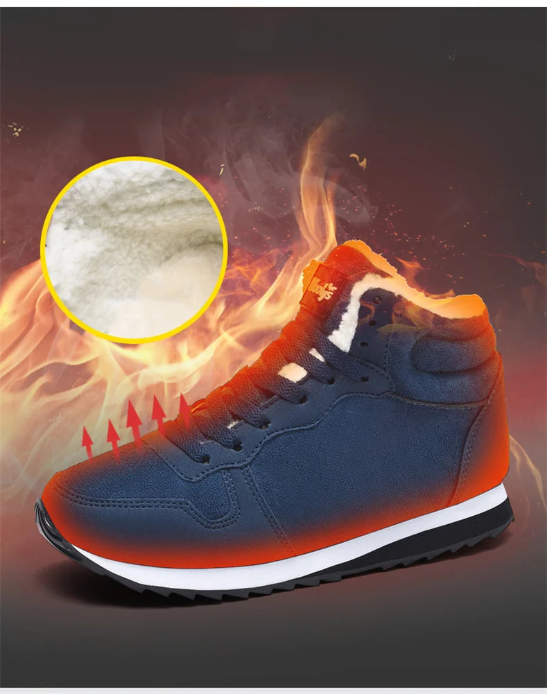 Botas de hombre, cómodas, de invierno; botas de hombre, cálidas, zapatillas de invierno, botas de nieve, impermeables, botines unisex de invierno para hombre.