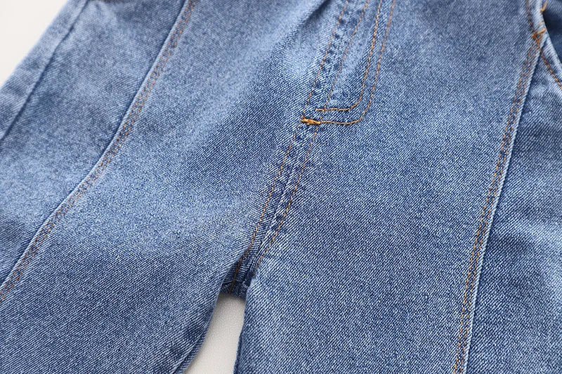 New Hot Baby Boys Girls Jeans Pants Children Trousers Boys Girls Jeans Boys Casual Pants Cartoon Jeans Kids 1 2 3 4  YEARS