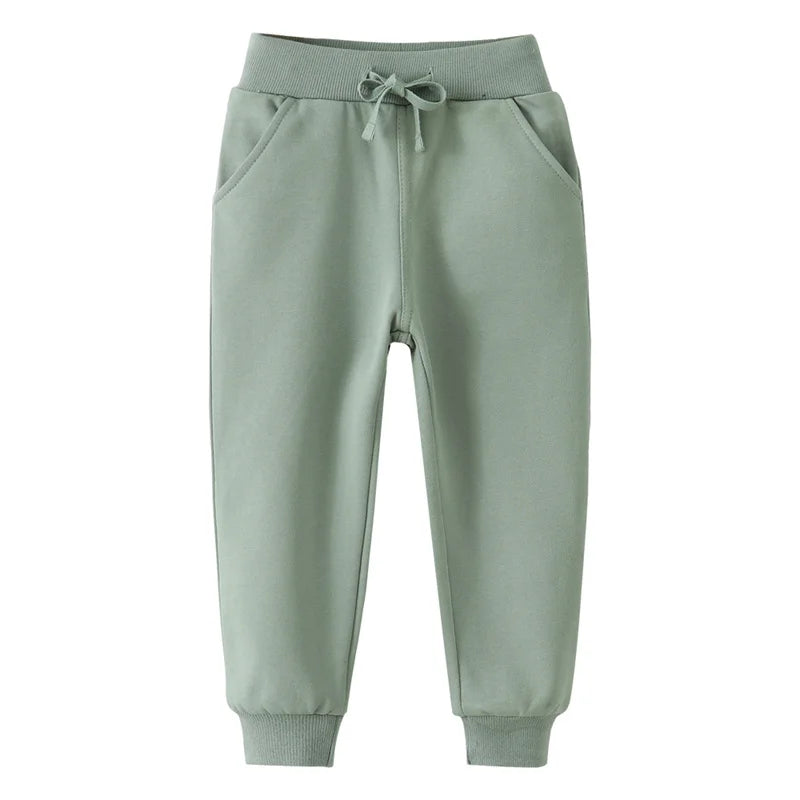 Jumping Meters 2-7T Yellow Children's Trousers Pants Plain Hot Selling Boys Girls Sweatpants Kids Sweatpants