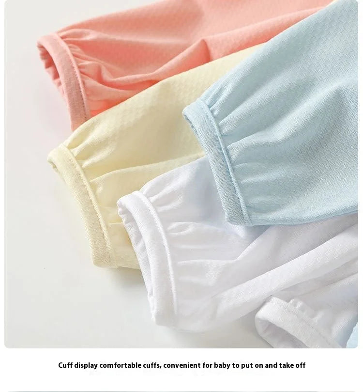 Children's Ice Silk Sunscreen Clothing Summer Breathable Boys and Girls Baby Light Sunscreen Clothing UV Jacket Sunscreen Clothi