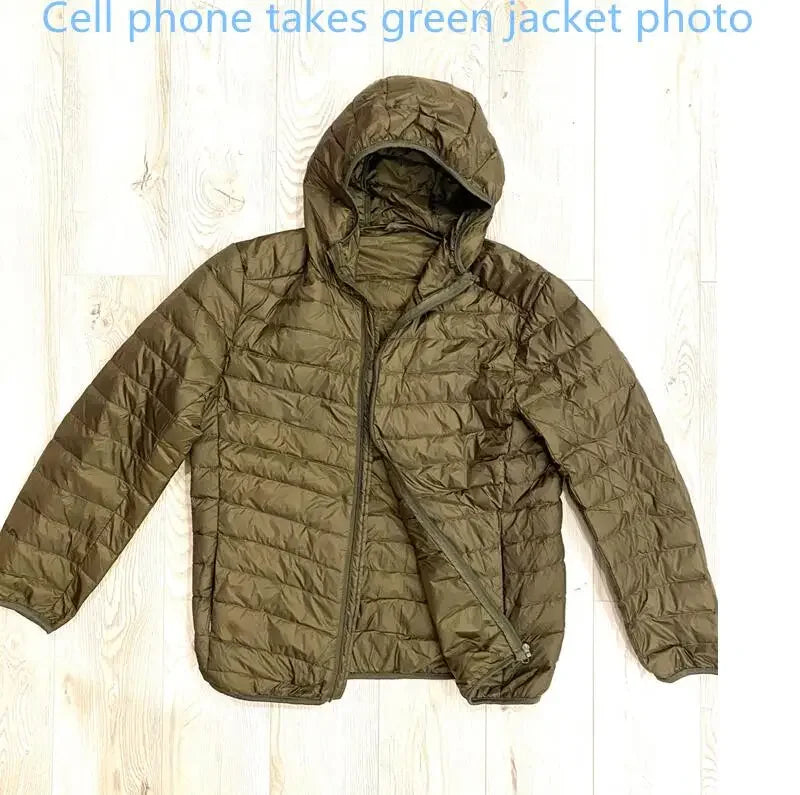 2024 Fall And Winter New Collar Lightweith Warm Down Jacket Royal Blue Black Gray Green Male Down-Filled Coat  Large Size Does N
