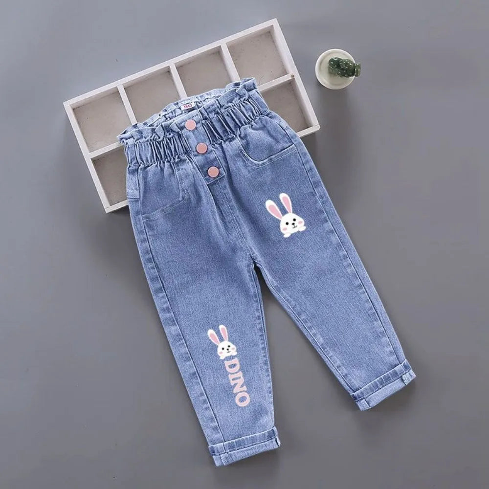 Pantalons pour filles, vêtements pour enfants, jeans pour enfants, pantalons en denim de cow-boy, vêtements de mode printemps-automne, streetwear décontractés, Harajuku