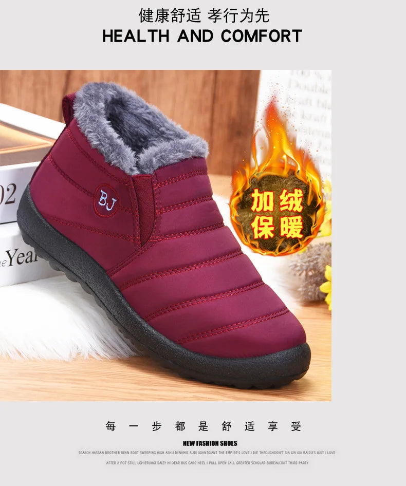 Botas de invierno de algodón para hombre, botas de nieve de plataforma suaves con forro de piel cálida, botines de invierno para hombre, zapatillas deportivas de invierno para hombre, zapatos casuales para hombre