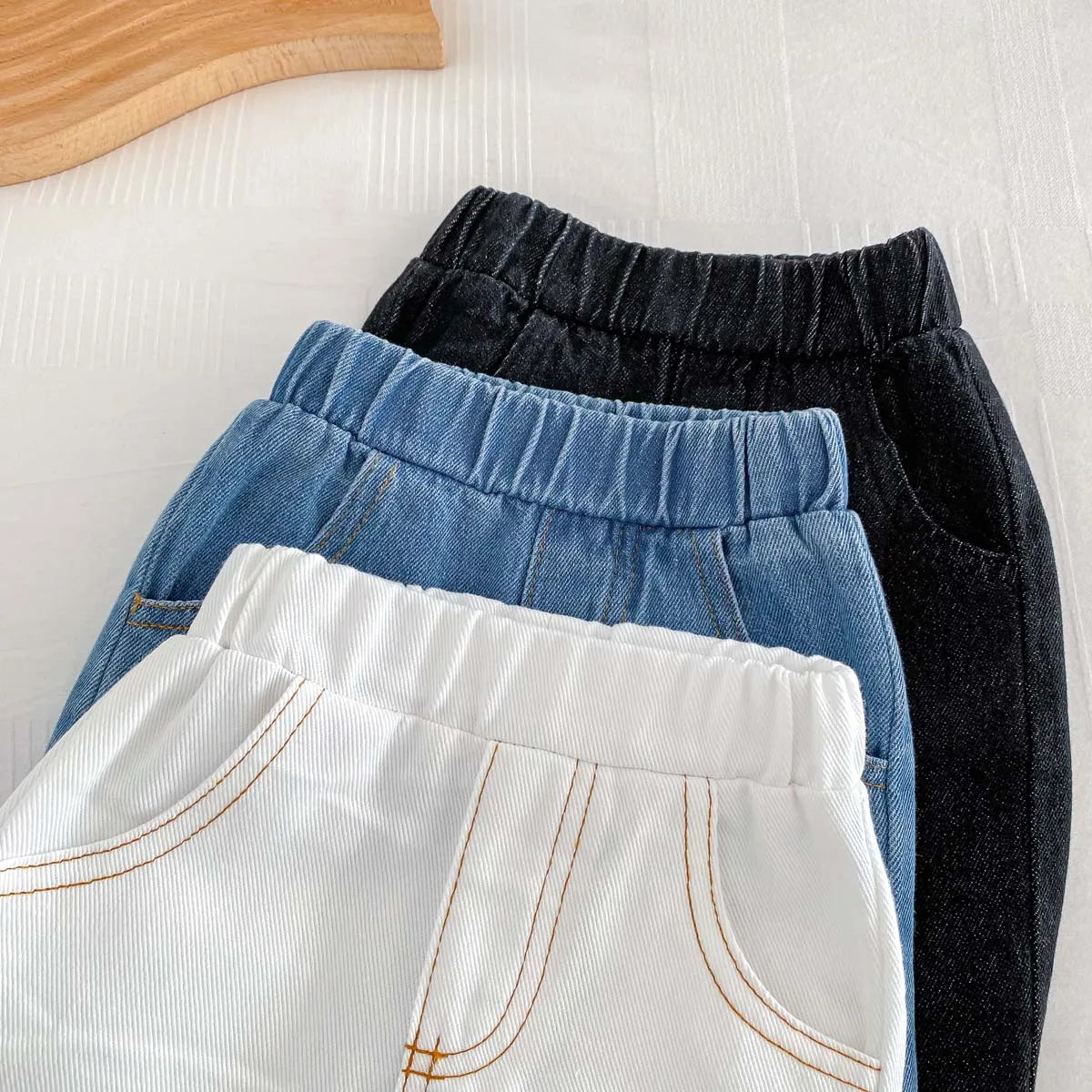 Pantalones vaqueros de moda coreana para niños, pantalones para bebés, niños y niñas, otoño, casuales, versátiles, unisex, para bebés de 1 a 6 años