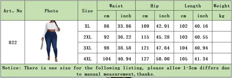 Pantalones vaqueros de talla grande XL-5XL para mujer, de cintura alta, ajustados, informales, de tubo, elásticos, envío directo, novedad de 2020