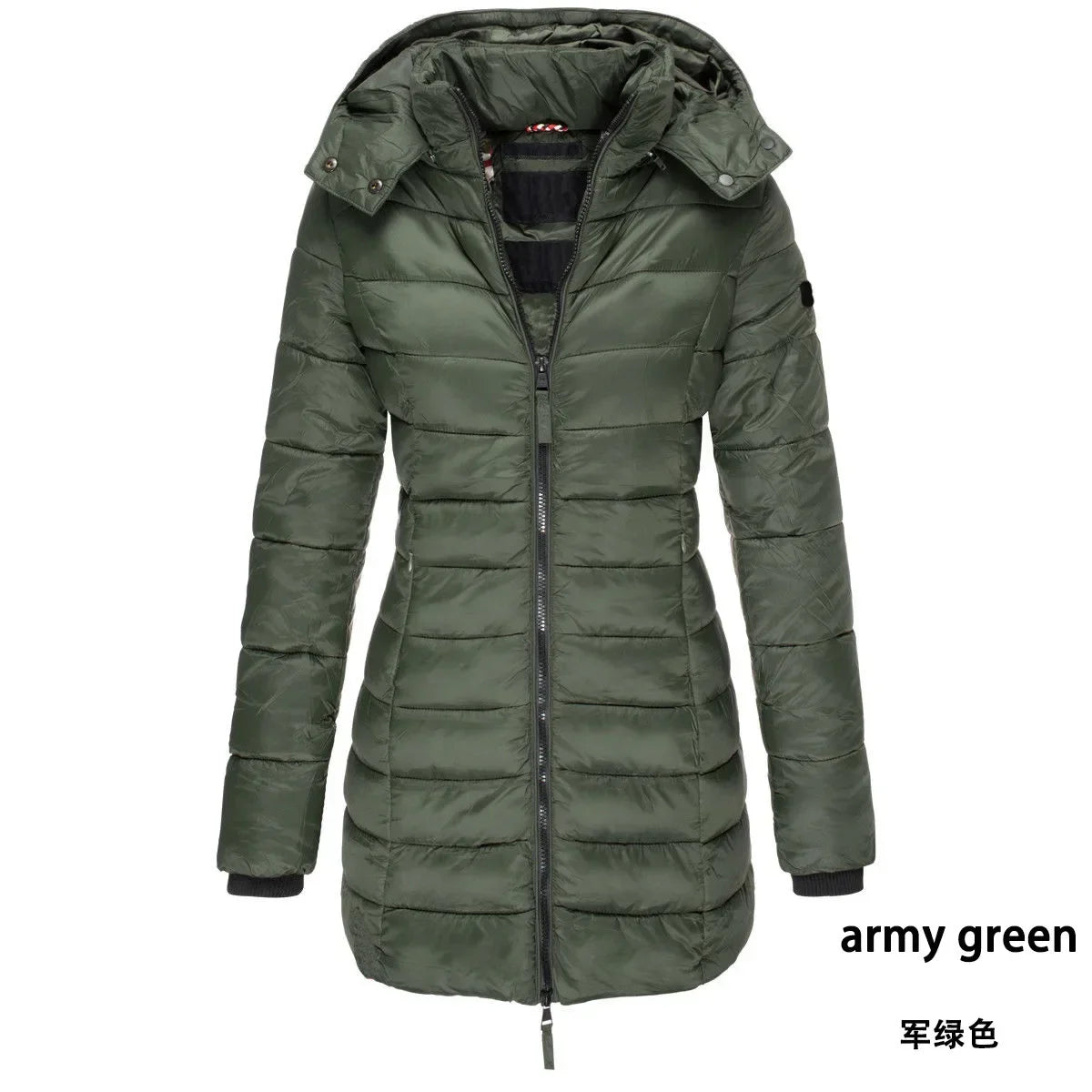 Winter Korean New Women's Cotton Padded Clothes Women's Medium Long Slim Cotton Padded Jacket Warm Down Cotton Padded Jacket