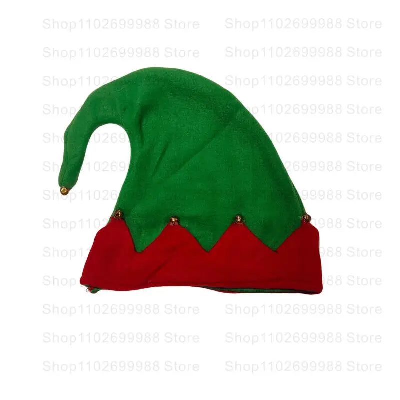 2025 Christmas Boys Cute Green Elf Costume New Year Family Party Festival Fancy Santa Claus Cosplay Outfit Set for Men Women