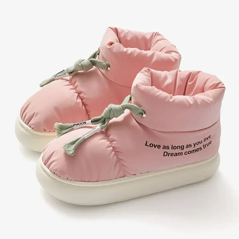 Women New Warm Snow Boots Women Waterproof Winter Sports Cotton Boots Comfortable Thick Bottom Plush Lining Cotton Padded Shoes