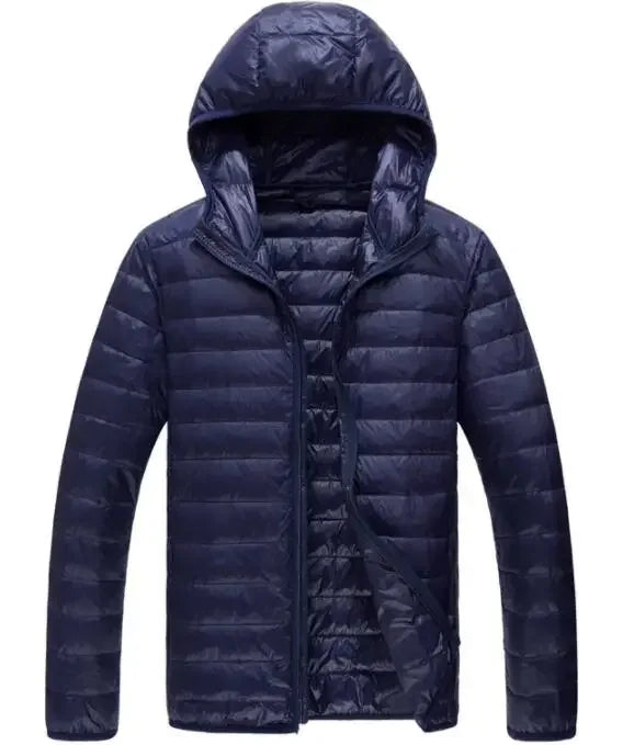 2024 Fall And Winter New Collar Lightweith Warm Down Jacket Royal Blue Black Gray Green Male Down-Filled Coat  Large Size Does N