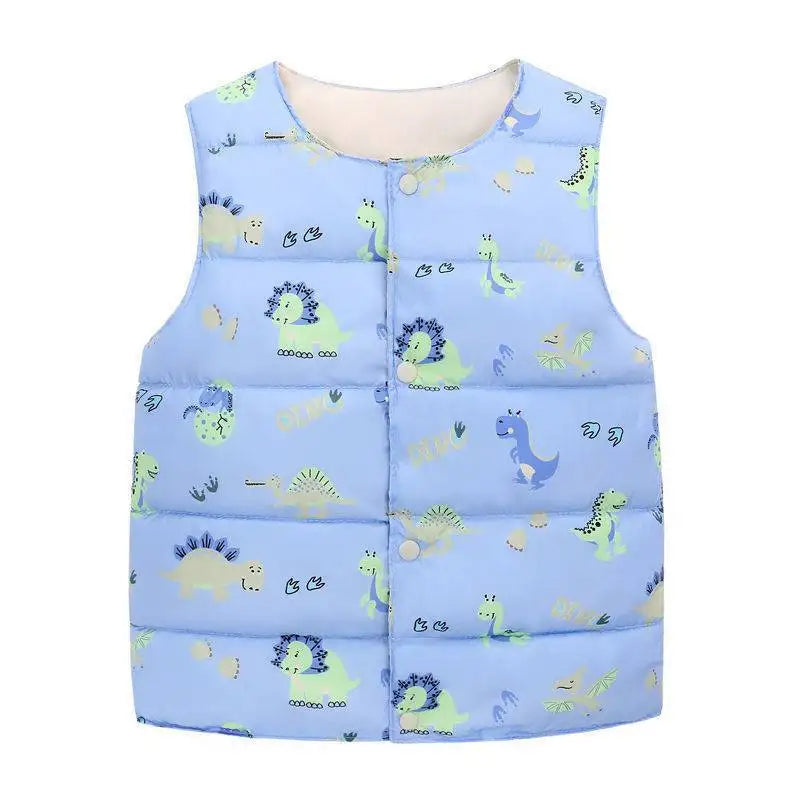 Baby Boys Girls Warm Spring Autumn Down Jacket Vest Children Outerwear Clothing Toddler Padded Waistcoat Kids Outfits Clothes