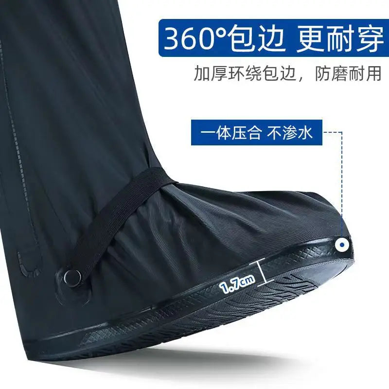 Calzado impermeable y resistente al desgaste para exteriores, botas de ciclismo de caña alta, antideslizantes, con refuerzo grueso y resistentes a la arena, para hombre y mujer.