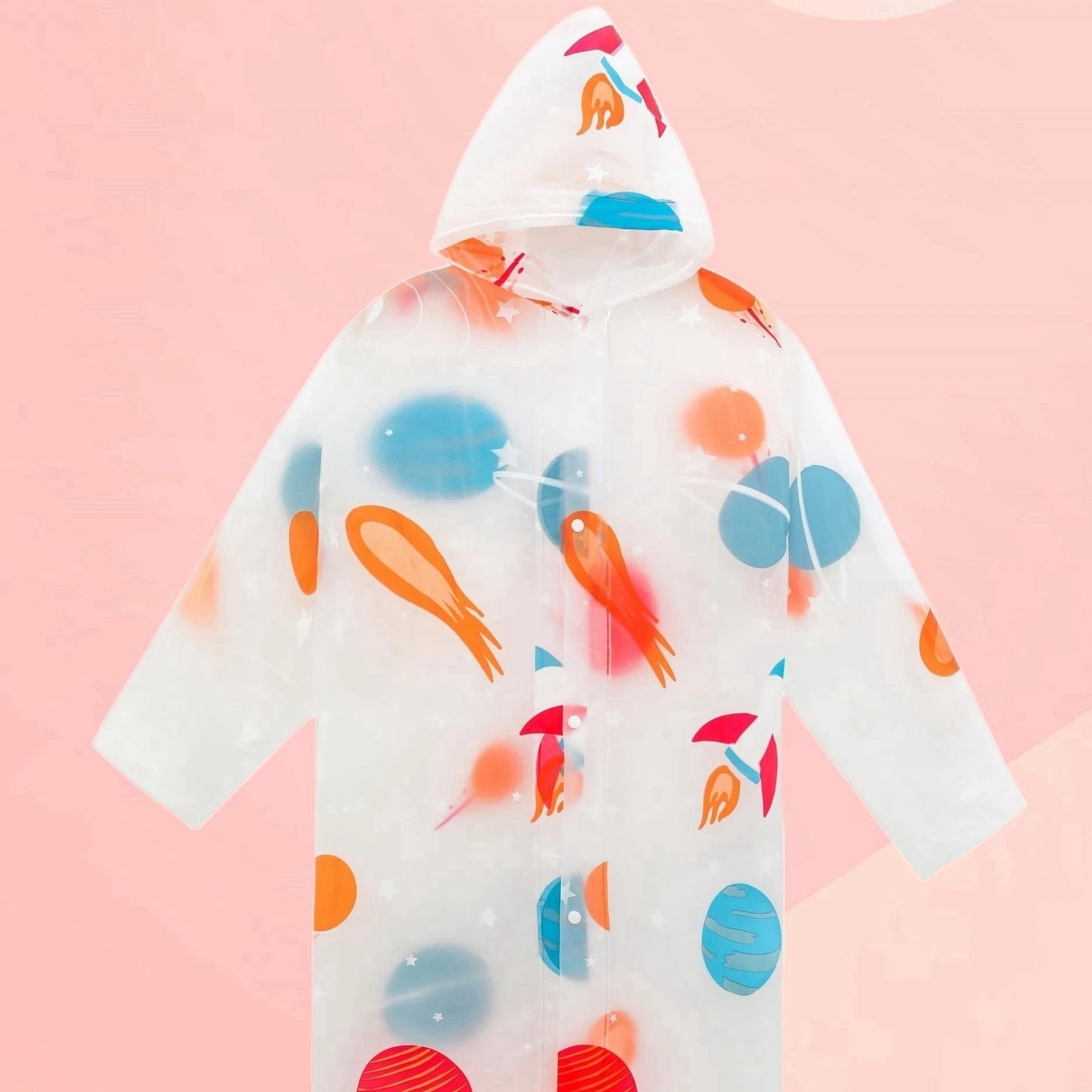 Kids Rain Coat for Girls Boys Cartoon Toddler Rain Wear Children Transparent Waterproof Raincoat Jacket Mermaid Poncho
