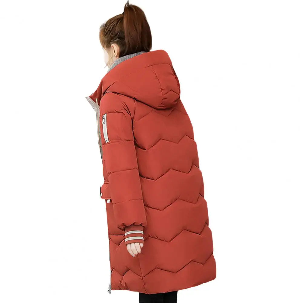 2025 New Women Long Down Cotton Jacket Korean Loose Cotton Coat Winter Thicken Warm Women Parkas Winter Female Hooded Coat